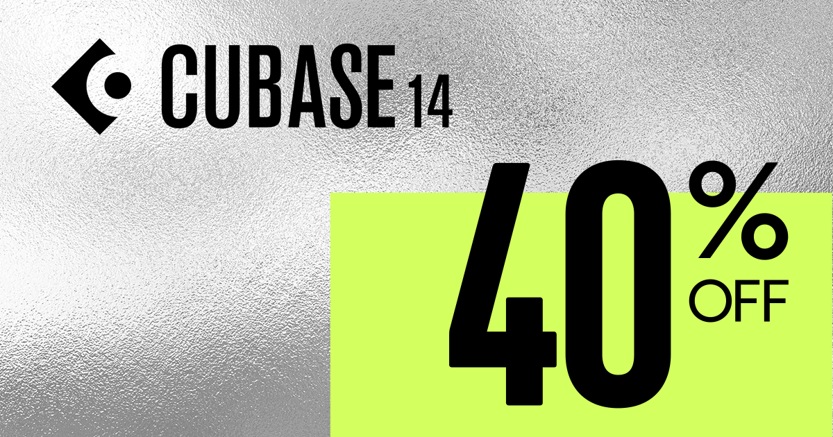 40% Off: Cubase 14 期間限定セール | Steinberg